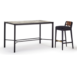 EATON - Rectangular ash high table with marble top _ Papell Design